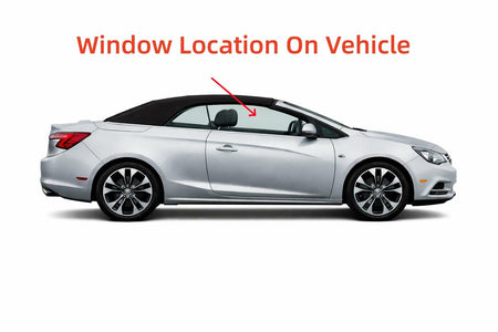Tempered Passenger Right Side Door Window Door Glass Compatible with Buick Cascada 2016-2019 Models