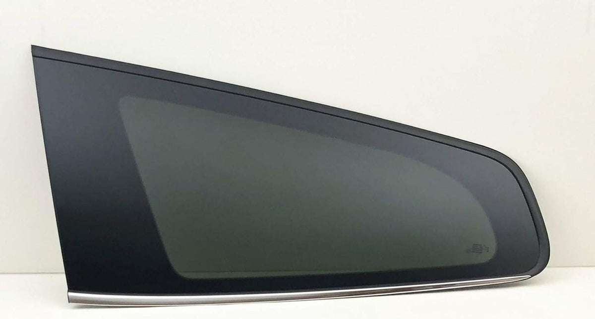 Partial Chrome Style Driver Left Side Rear Quarter Window Quarter Glass Compatible with Chevrolet Traverse 2009-2017 Models