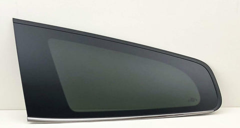 Partial Chrome Style Driver Left Side Rear Quarter Window Quarter Glass Compatible with Chevrolet Traverse 2009-2017 Models
