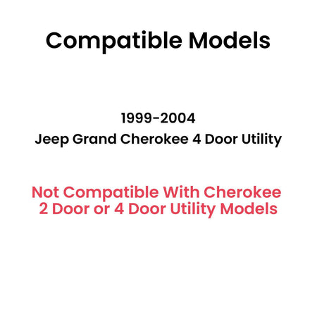 Passenger Right Side Rear Quarter Window Quarter Glass Compatible with Jeep Grand Cherokee 1999-2004 Models