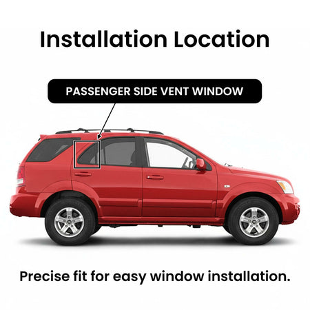 Passenger Right Side Rear Vent Window Vent Glass Compatible with Kia Sorento 2003-2010 Models