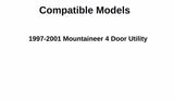 Passenger Right Side Rear Door Window Door Glass Compatible with Ford Explorer 1997-2001 Models/Explorer Sport Trac 2001-2006 Models