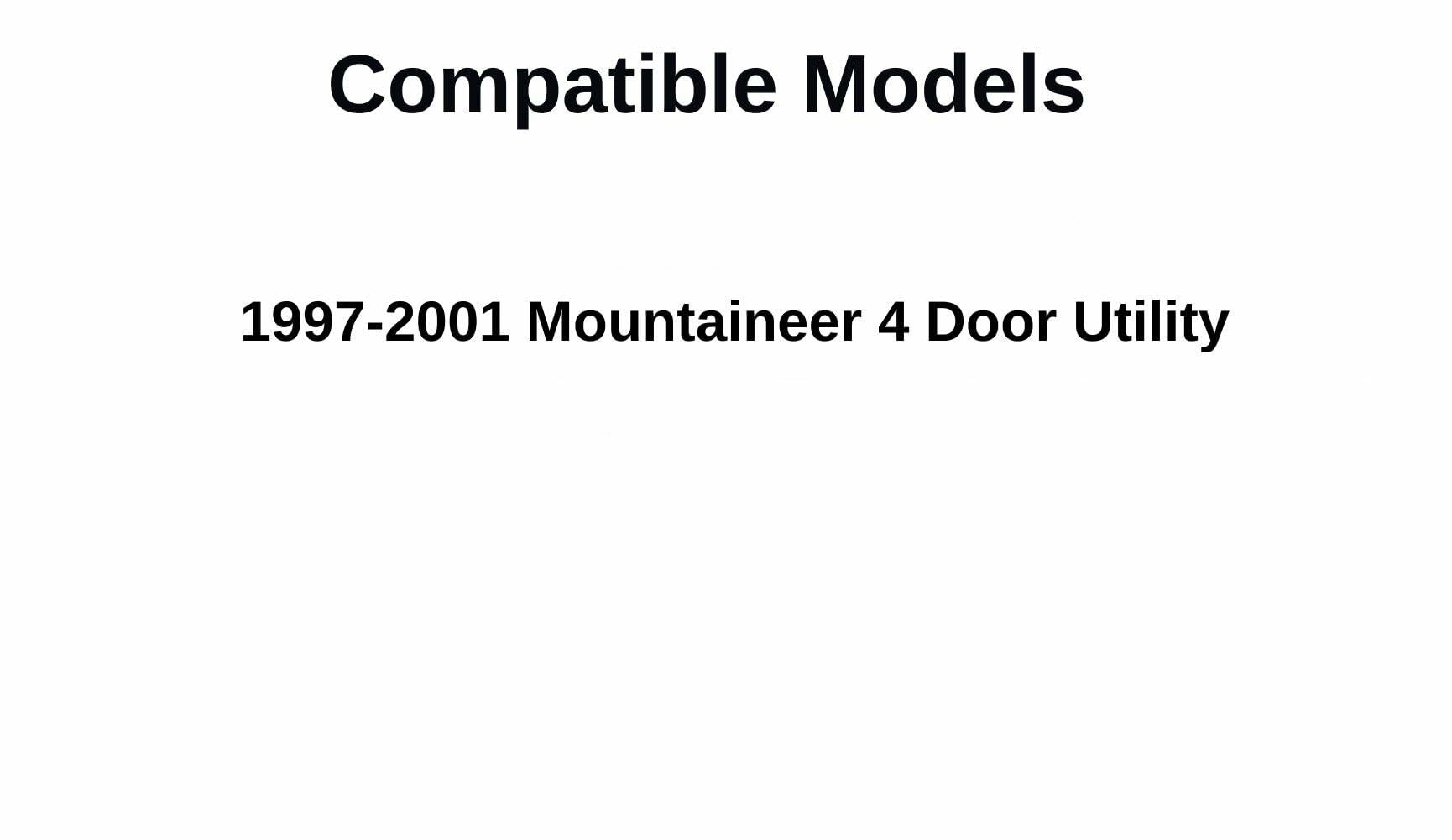 Driver Left Side Rear Door Window Door Glass Compatible with Mercury Mountaineer 1997-2001 Models