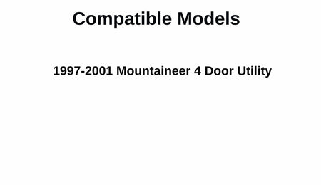 Driver Left Side Rear Door Window Door Glass Compatible with Mercury Mountaineer 1997-2001 Models