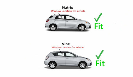 Passenger Right Side Rear Door Window Door Glass Compatible with Pontiac Vibe 4 Door Hatchback 2009-2010 Models