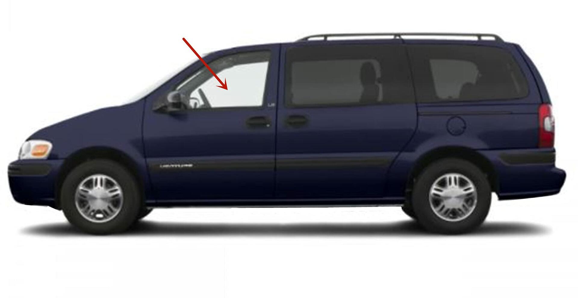 Driver Left Side Front Door Window Door Glass Compatible with Buick Terraza/Saturn Relay Mini Van 2005-2007 Models