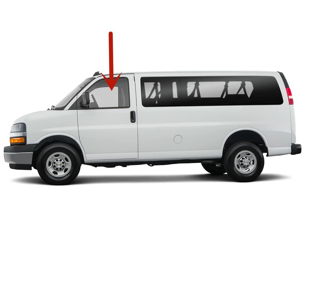 Driver Left Side Front Door Window Door Glass Compatible with Chevrolet Kodiak/GMC Topkick 2003-2009 Models