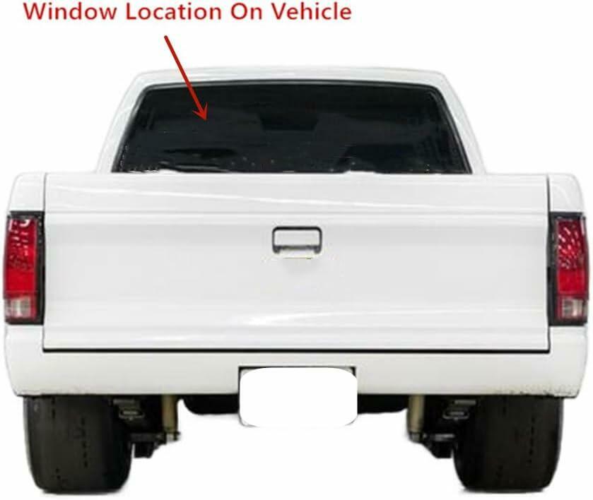 Stationary Back Window Back Glass W/ Gasket Compatible with Chevrolet S10 Pickup/GMC S15 Pickup/GMC Sonoma S15 1982-1993 Models
