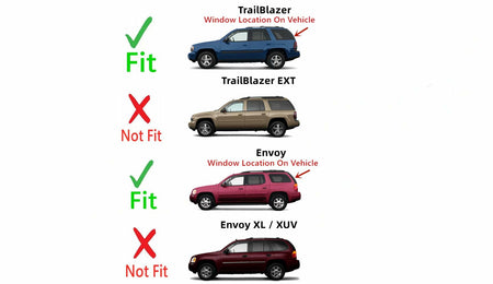 Heated Back Tailgate Window Back Glass Compatible with Chevrolet Trailblazer/GMC Envoy 5 Passenger SUV 2002-2009 Models
