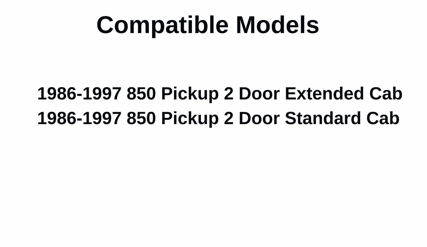 Privacy Gasket Included Stationary Rear Window Back Glass Compatible with Nissan 850 Pickup 1986-1997 Models