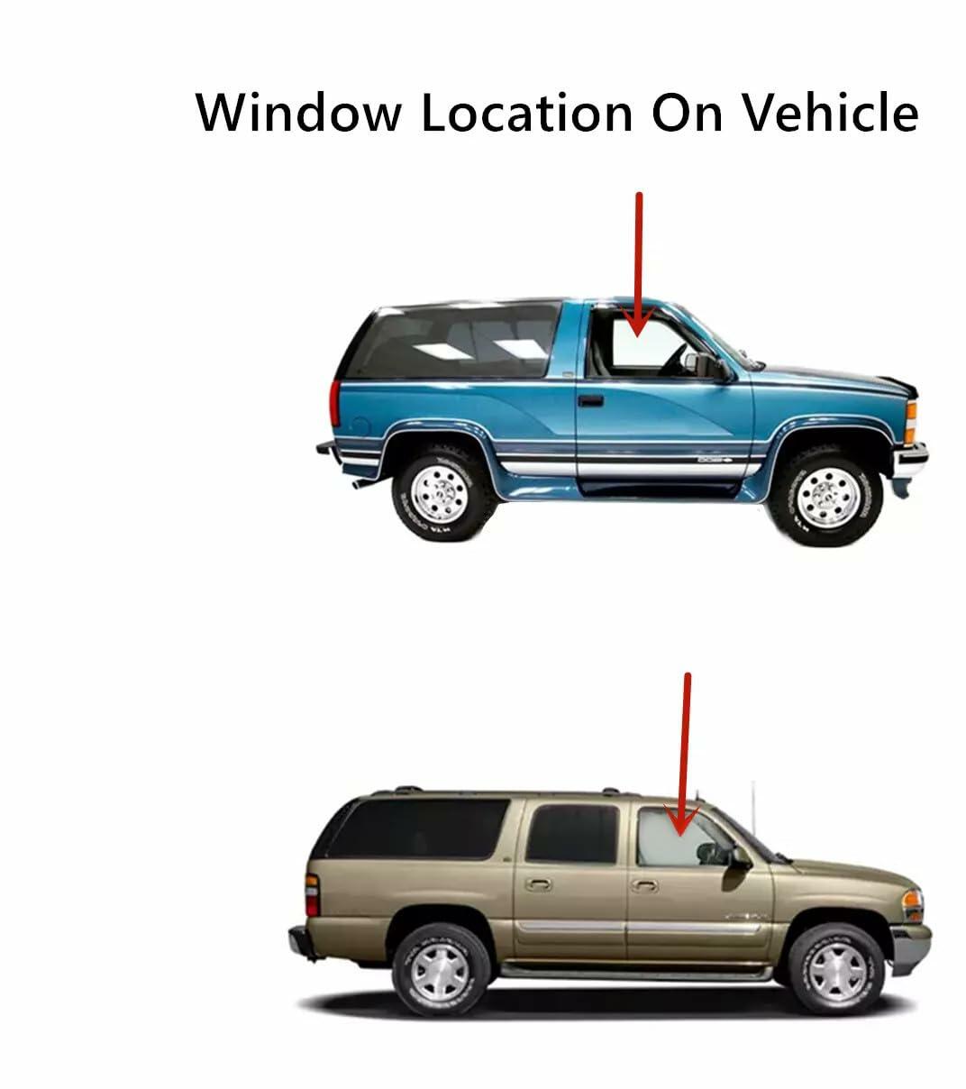 Passenger Right Side Front Door Window Door Glass Compatible with Chevrolet Pickup/GMC Pickup C1500 K1500 1993-1999 Models/ C2500 CK2500 C3500 K3500 1993-2000 Models