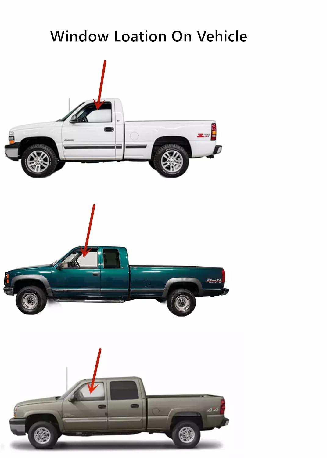 Driver Left Side Front Door Window Door Glass Compatible with GMC Yukon/Suburban 93-99/Yukon Denali 00/Topkick 96-96&Chevrolet Tahoe/Suburban 93-99/Kodiak 93-96/Blazer 93-94&Cadillac Escalade 99-00