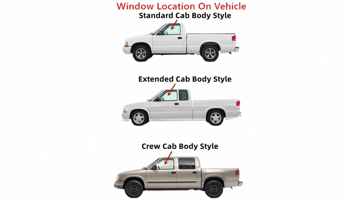 Driver Left Side Front Door Window Door Glass Compatible with Oldsmobile Bravada/Isuzu Hombre Pickup 1996-2001 Models
