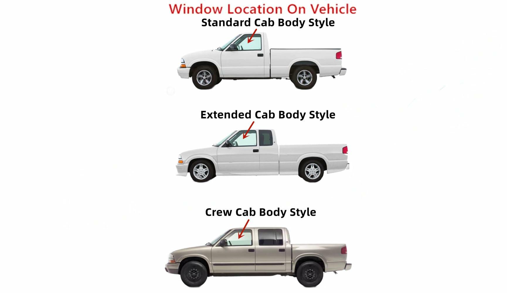 Driver Left Side Front Door Window Door Glass Compatible with Oldsmobile Bravada/Isuzu Hombre Pickup 1996-2001 Models