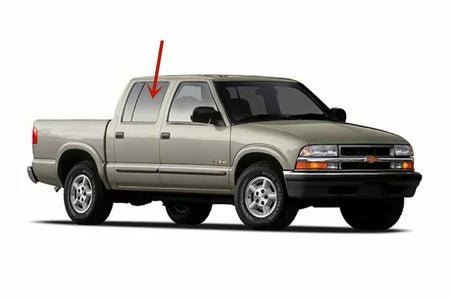 Passenger Right Side Rear Door Window Door Glass Compatible with GMC Jimmy 1995-2001 / Envoy 1998-2001 4 Door Models