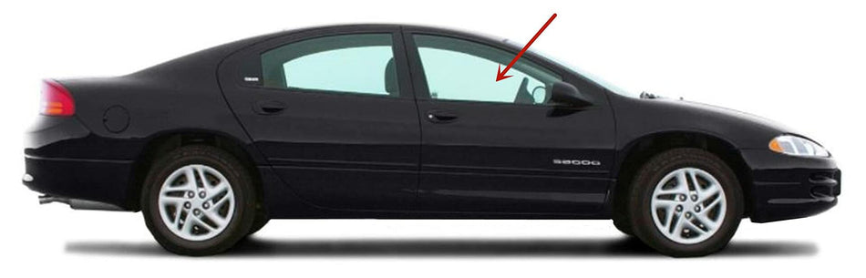 Passenger Right Side Front Door Window Door Glass Compatible with Dodge Intrepid/Chrysler Concorde 4 Door Sedan 1998-2000 Models