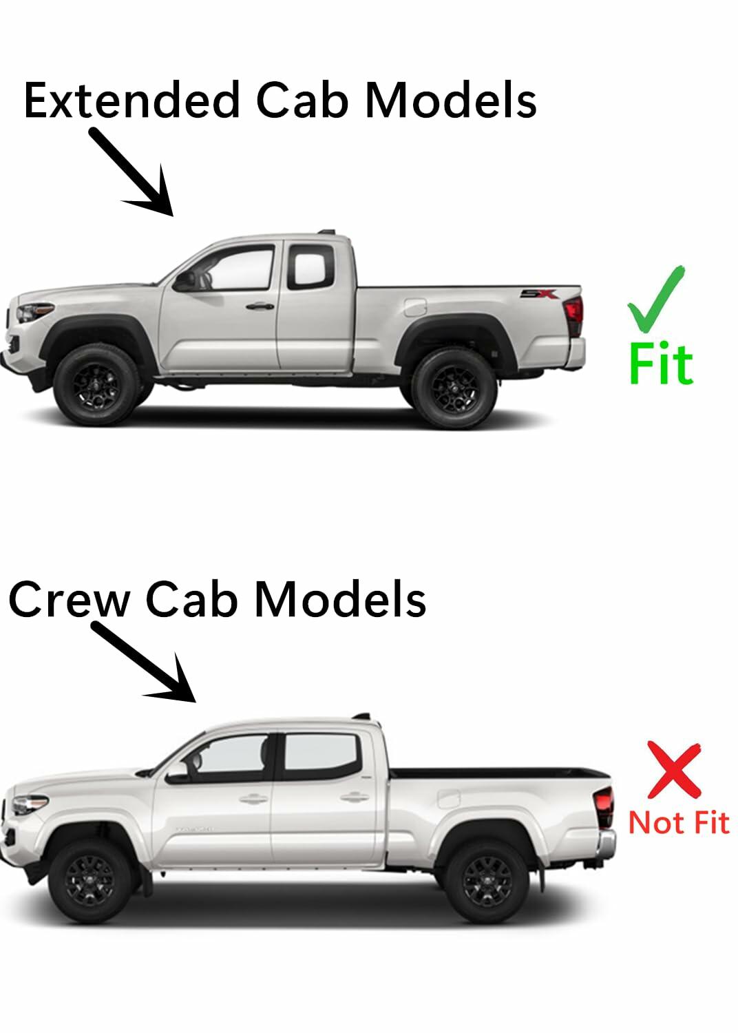 Clear Driver Left Side Quarter Window Quarter Glass Compatible with Toyota Tacoma 2&4 Door Extended Cab Pickup 2005-2015 Models