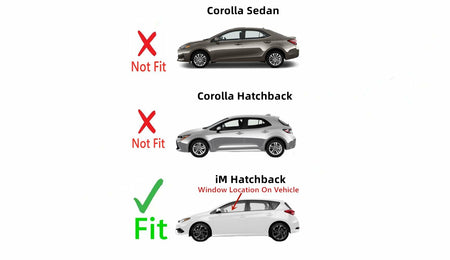 Driver Left Side Front Door Window Door Glass Compatible with Toyota Corolla 4 Door Sedan 2014-2019 Models