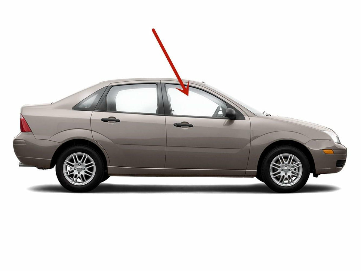 Passenger Right Side Front Door Window Door Glass Compatible with Ford Focus 4 Door Sedan 2008-2011 Models