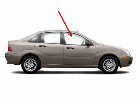 Passenger Right Side Front Door Window Door Glass Compatible with Ford Focus 4 Door Sedan 2008-2011 Models