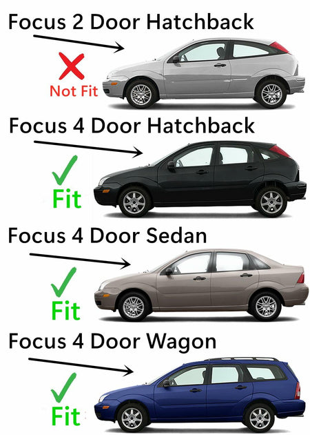 Driver Left Side Front Door Window Door Glass Compatible with Ford Focus 4 Door Sedan 2008-2011