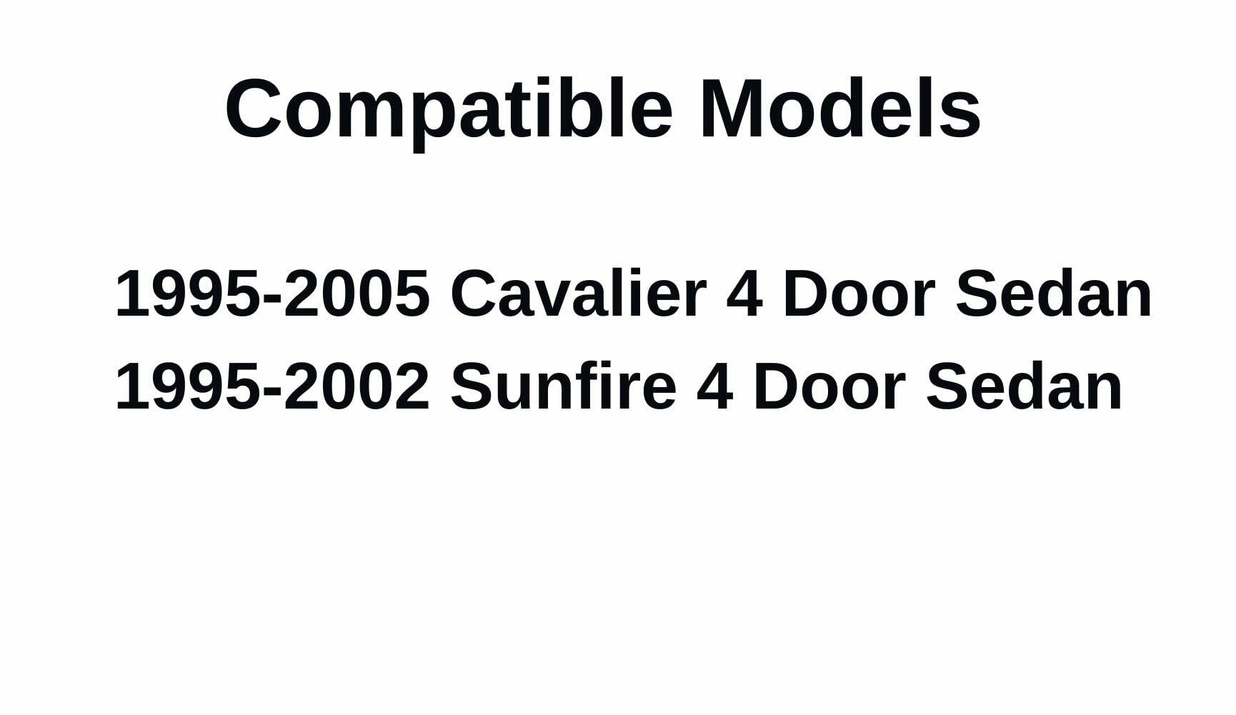 Driver Left Side Front Window Glass Compatible with Chevrolet Cavalier 4 Door Sedan 1995-2005 Models/Compatible with Pontiac Sunfire 4 Door Sedan 1995-2002 Models