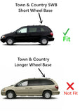 Manual Style Driver Left Side Quarter Window Glass Compatible with Chrysler Voyager 2001-2004 Town & Country SWB (Short Wheel Base) 2004-2007 Models