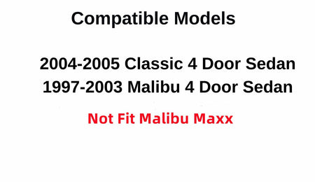 Driver Left Side Rear Door Window Door Glass Compatible with Chevrolet Classic 2004-2005 Models/ Malibu 1997-2003 Models