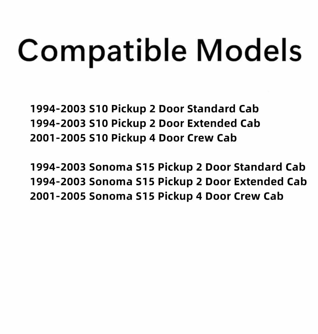 Passenger Right Side Front Door Window Door Glass Compatible with Chevrolet S10 Pickup/GMC Sonoma S15 Pickup 1994-2005 Models