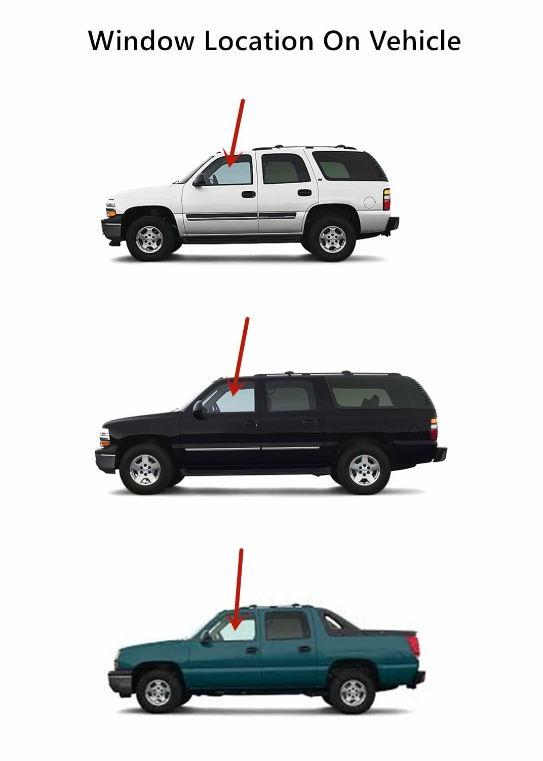 Tempered Privacy Driver Left Side Front Door Window Door Glass Compatible with GMC Sierra Chevrolet Silverado 1999-2006 / Sierra Classic Silverado Classic 2007 Models