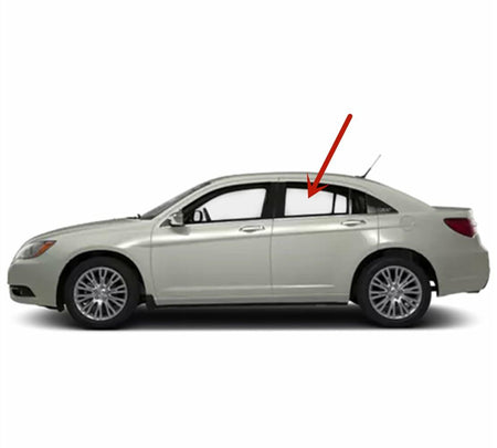 Driver Left Side Rear Door Window Door Glass Compatible with Chrysler Sebring 4 Door Sedan 2007-2010 Models
