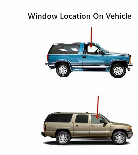 Privacy Passenger Right Side Front Door Window Glass Compatible with Chevrolet / GMC Pickup C1500 K1500 1993-1999 Models/ C2500 K2500 C3500 K3500 1993-2000 Models (Not For Silverado or Sierra)