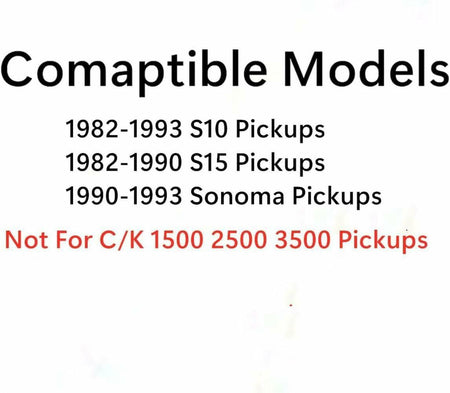Stationary Back Window Back Glass Compatible with Chevrolet S10 Pickup/GMC S15 Pickup/GMC Sonoma S15 1982-1993 Models