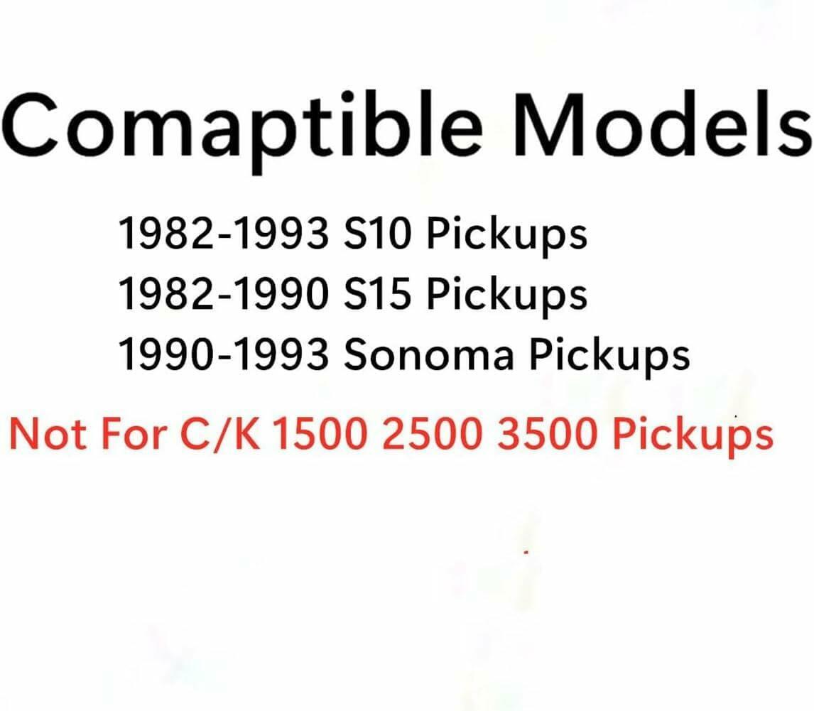 Stationary Back Window Back Glass W/ Gasket Compatible with Chevrolet S10 Pickup/GMC S15 Pickup/GMC Sonoma S15 1982-1993 Models
