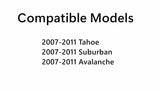 Tempered Privacy Driver Left Side Front Door Window Door Glass Compatible with Chevrolet Tahoe Suburban Avalanche 2007-2011 Models