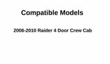 Passenger Right Side Rear Door Window Door Glass Compatible with Mitsubishi Raider 4 Door Crew Cab 2006-2010 Models