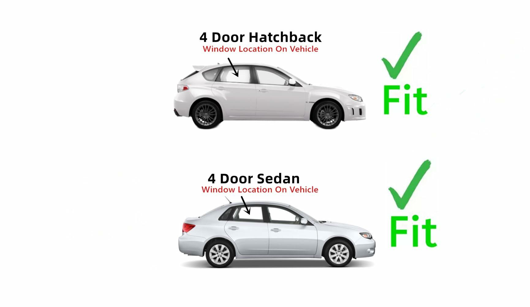 Passenger Right Side Rear Door Window Door Glass Compatible with Subaru Impreza / Outback Sport 2008-2011 Models