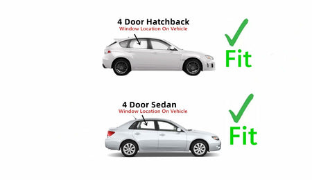 Passenger Right Side Rear Door Window Door Glass Compatible with Subaru Impreza / Outback Sport 2008-2011 Models