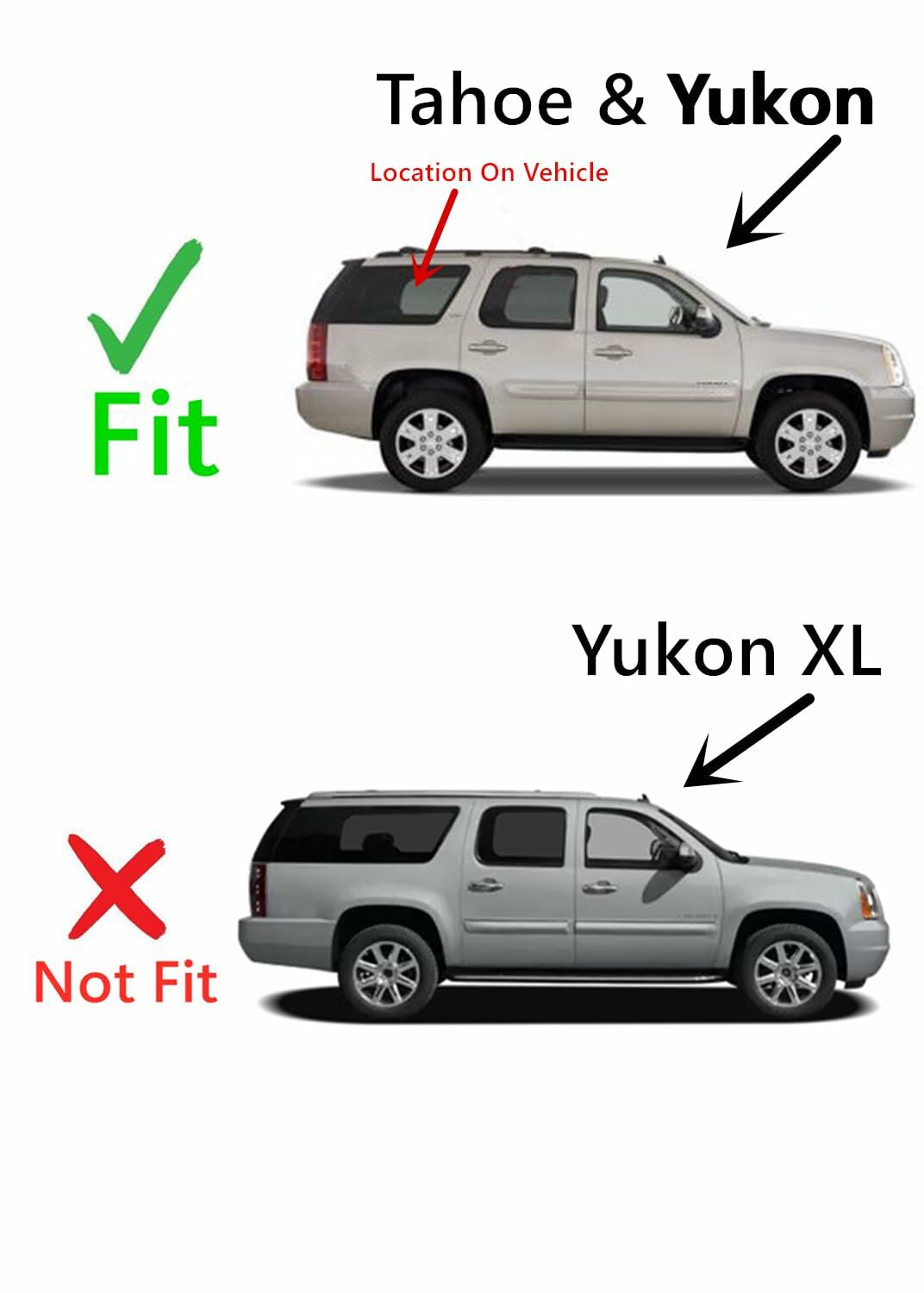 Passenger Right Side Rear Quarter Window Quarter Glass Compatible with Cadillac Escalade 2007-2010 Models (Not For Escalade ESV)