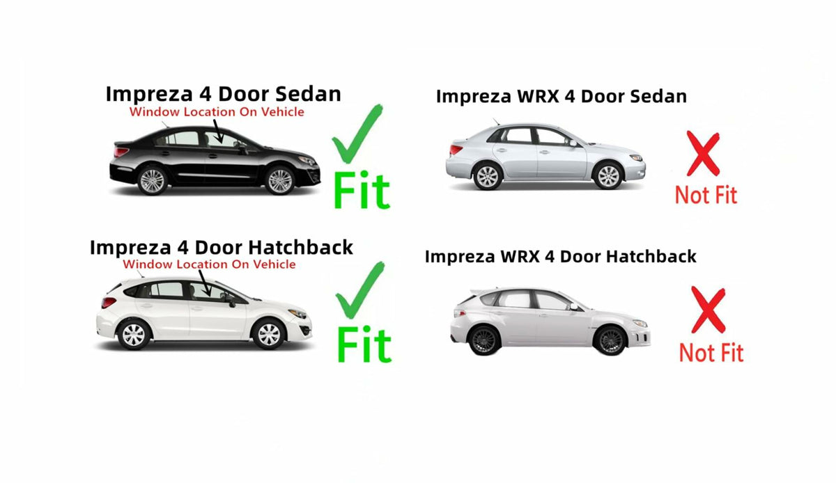 Passenger Right Side Front Door Window Door Glass Compatible with Subaru Impreza 2012-2016 Models