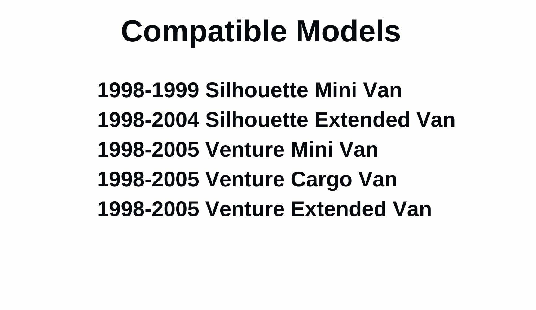 Heated Back Tailgate Window Back Glass Compatible with Chevrolet Venture/Oldsmobile Silhouette 1998-2005 Models