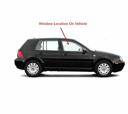 Passenger Right Side Front Door Window Door Glass Compatible with Volkswagen Golf 2000-2006 & Golf (New) 1999 4-Door Hatchback