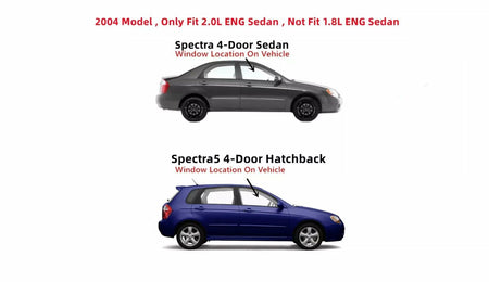 Passenger Right Side Front Door Window Door Glass Compatible with Kia Spectra Spectra5 Sedan & Hatchback 2005-2009 / 2.0L ENG Sedan 2004 Models
