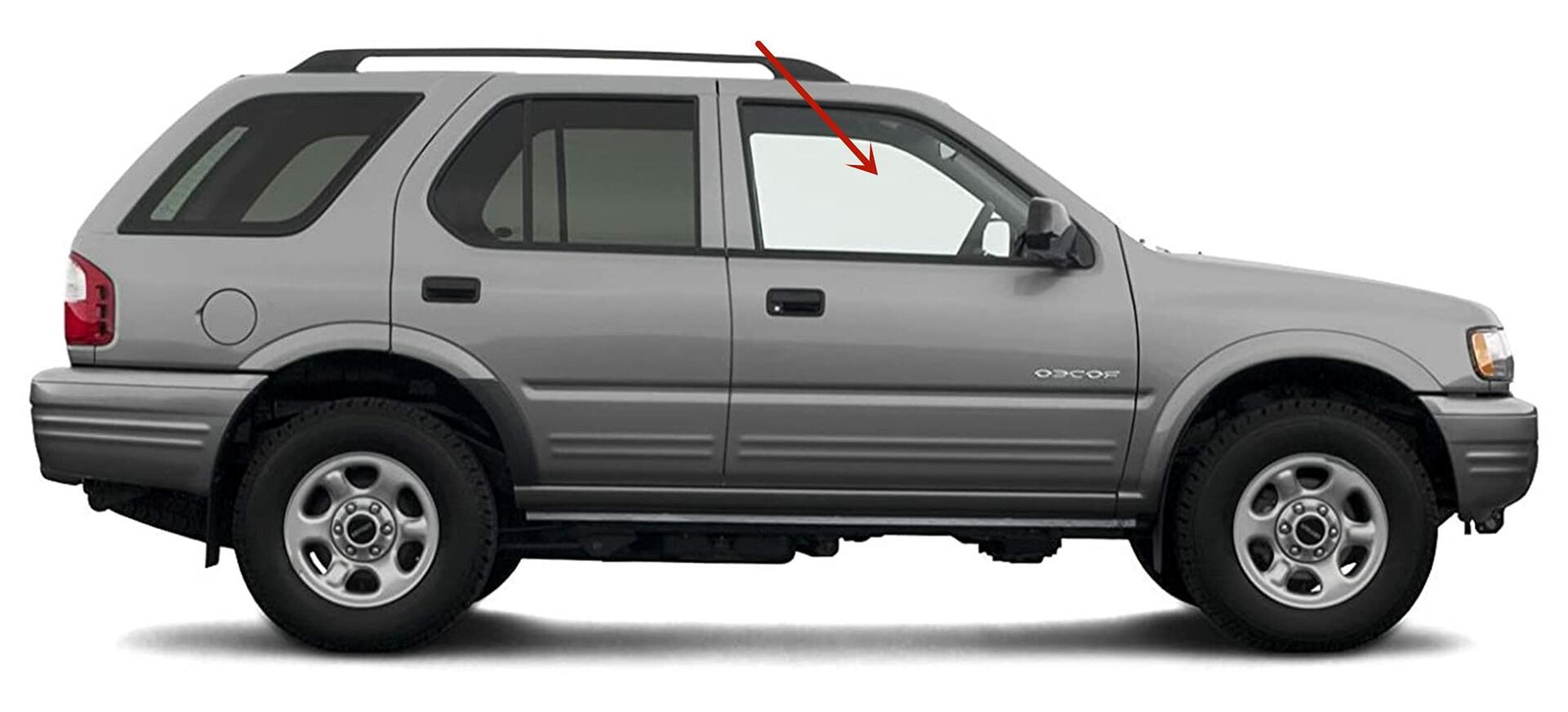 Passenger Right Side Door Window Door Glass Compatible with Isuzu Rodeo Sport 2001-2004 Models /Isuzu Amigo 1998-2000 Models