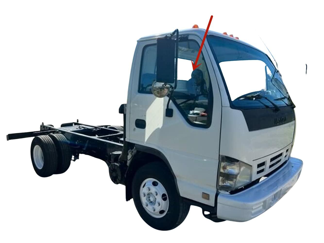Passenger Right Side Front Door Window Door Glass Compatible with Isuzu NPR/NPR HD/NQR/NRR 1995-2007 Models /ELF 300 400 450 2005-2008 Models