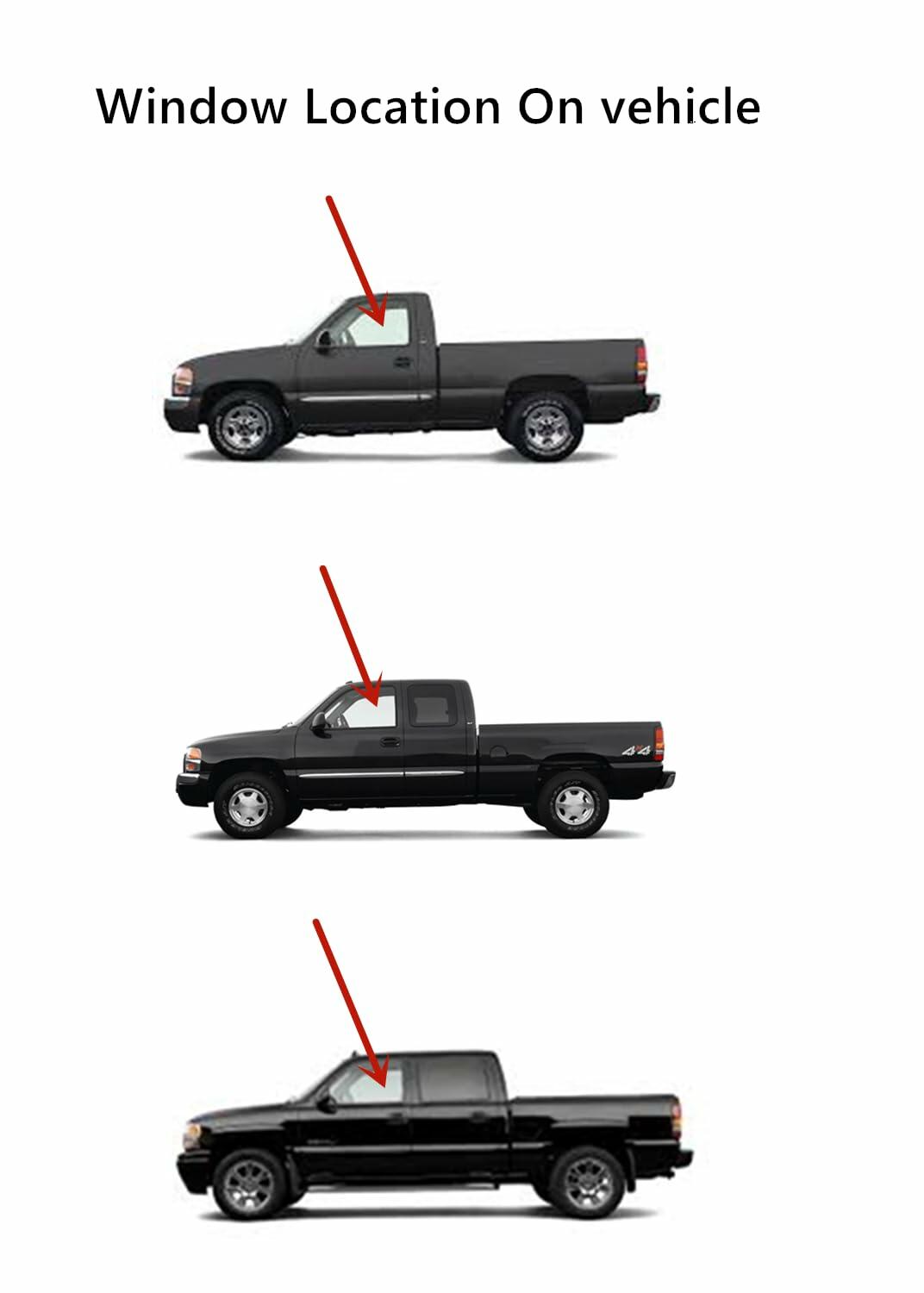 Driver Left Side Front Door Window Door Glass Compatible with GMC Sierra Chevrolet Silverado Pickup 1999-2006 / Sierra Classic Silverado Classic 2007 Models