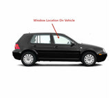 Passenger Right Side Front Door Window Door Glass Compatible with Volkswagen Jetta 2000-2005 / Jetta (New) 1999 Models