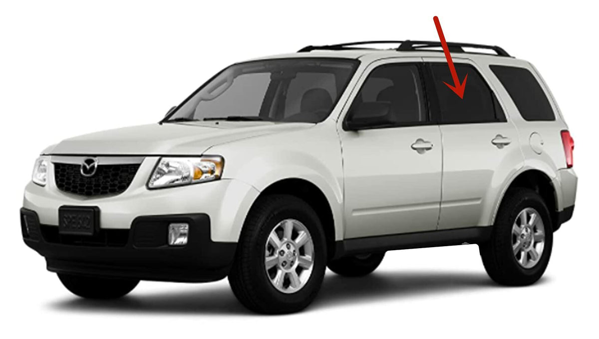 Driver Left Side Rear Door Window Door Glass Compatible with Mercury Mariner 2008-2011 Models