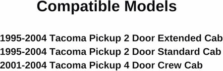 3 Panel Rear Sliding Window Back Slider Glass Compatible with Toyota Tacoma Pickup 1995-2004 Models