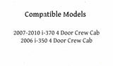 Tempered Passenger Right Side Rear Door Window Door Glass Compatible with Isuzu i-370 / i-350 4-Door Crew Cab 2006-2010 Models